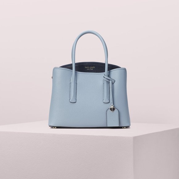 NWT Kate Spade Medium Margaux Blue Satchel - Picture 1 of 9